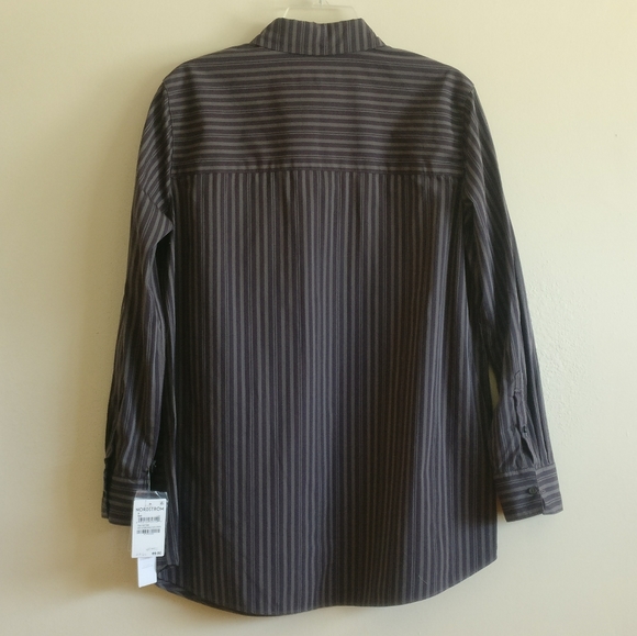 NWT Treasure & Bond Oversized Gray Stripe Button Up Size S - Picture 6 of 16